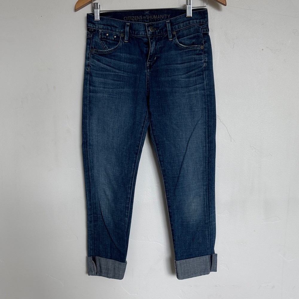 Citizens Of Humanity Dark Blue Dani Cropped Ankle Jeans